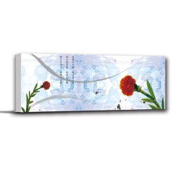 單聯式 橫幅 情人 玫瑰 紅色 藍色 情人節 愛心 愛意 無框畫 節日 掛畫 送禮 家飾品 輕改造 民宿-玫瑰的心意-80x30cm