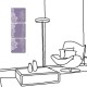 三聯式 方型 蕾絲 紫色 掛鐘 無框畫 民宿飯店佈置 流行家飾-編織浪漫-30x30cm