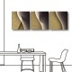 三聯式 方型 抽象 普普風格 簡約 掛鐘 客廳 民宿 餐廳 飯店 家居裝飾-石面30x30cm
