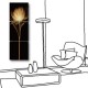 三聯式 方形 花卉 典雅風格 黑色 金色 無框畫 家飾品-低調風情-30x30cm