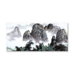 24mama掛畫 單聯式 山水風景 手繪風 無框畫 23x50cm-暢遊