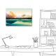 單聯式 橫幅 手繪風 清新 簡約 風景 家居裝飾 辦公室 無框畫 民宿 -優美景緻60x40cm