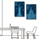 二聯式 直幅 鐵塔 歐美 建築 風景 家居裝飾 辦公室 無框畫 民宿 -夜景40x60cm