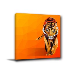單聯式 方形 動物 老虎 橘色 印象派 書房 送禮 家居裝飾 辦公室 無框畫 民宿 -虎的獨白30x30cm