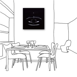 單聯式 方形 黑色 水滴 掛畫 簡約 家居裝飾 辦公室 無框畫 民宿 -水的珍貴30x30cm