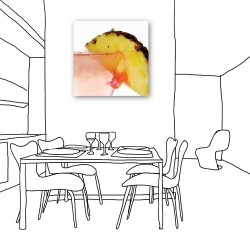 【123點點貼】單聯式 方形 家居輕改造 小資DIY 壁貼 牆貼 水果 食品 動物 送禮 家居裝飾 辦公室 無框畫 民宿 餐廳-偷吃老鼠30x30cm