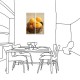 【123點點貼】二聯式 直幅 壁貼 壁紙 窗貼 橘子 水果 橘色 農家 咖啡廳 書房 家居裝飾 輕改造-橘子知心20x50cm