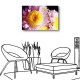 單聯式 橫幅 花卉 粉色 無框畫 掛鐘 民宿 餐廳 家居裝飾 花店-波斯花-60x40cm