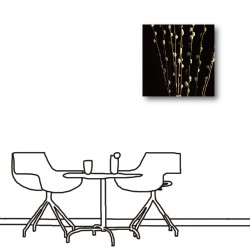 單聯式 方型 花卉 黑色 圖書館 無框畫 掛鐘 壁鐘 客廳 民宿 餐廳 飯店 家居裝飾-模糊-30x30cm