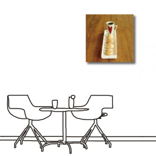 單聯式 方形 麵包 早餐店 食品 家居裝飾 辦公室 無框畫 民宿 餐廳 輕改造 咖啡廳-早餐時刻30x30cm
