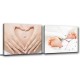 二聯式 橫幅 嬰兒房 滿月禮 新生兒 新家落成 無框畫 掛鐘 親情 -幸孕40x30cm