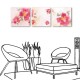 三聯式 方型 無框畫 掛鐘 紅花富貴 花卉 客廳 民宿 餐廳-真誠的祝福30x30cm