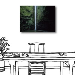 單聯式 橫幅 風景 咖啡廳 手繪風 書房 無框畫 掛鐘 壁鐘 客廳 民宿 餐廳 飯店 家居裝飾-生命泉40x30cm