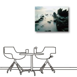 單聯式 橫幅 風景圖 家居裝飾 辦公室 無框畫 民宿 書房 -山峽雲海40x30cm