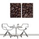 二聯式 直式 咖啡廳 咖啡豆 咖啡 餐廳 民宿 無框畫 掛畫 掛鐘 辦公室 裝飾 -咖啡控30x40cm