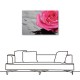 單聯式 橫幅 花卉 粉色 玫瑰 無框畫 掛鐘 客廳 民宿 餐廳 飯店 家居裝飾 花店-玫瑰雨-60x40cm