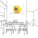 二聯式 直式 甜椒 黃色 咖啡廳 民宿 餐廳 家居裝飾 壁鐘 壁畫 輕改造 廚房 -田園蔬果30x40cm