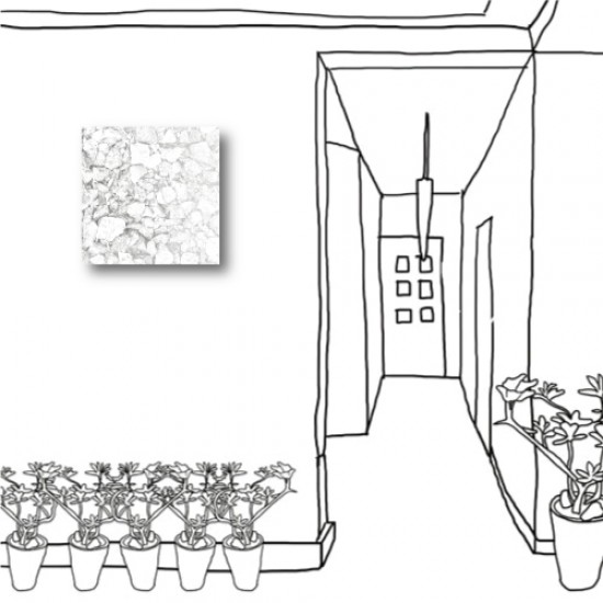 單聯式 方型 大理石紋 素色 簡約 室內裝潢 家居裝飾 覆膜防潑水 掛鐘 掛畫 -簡約格調-30x30cm
