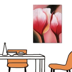 藝術無框畫 餐廳 民宿  花卉掛畫 單聯式 30x40cm-粉紅佳人