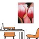 【123點點貼】無框畫壁貼 牆貼 餐廳 民宿  花卉掛畫 單聯式 30x40cm-粉紅佳人