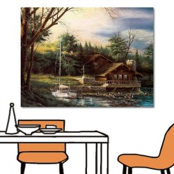 橙品油畫布 藝術無框畫 家居裝潢 室內裝潢 家居掛畫 掛畫 單聯式 橫幅 40x30cm-放鬆