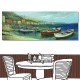 無框畫 掛畫 飯店民宿裝飾 餐廳裝潢 單聯式 80x30cm-收帆